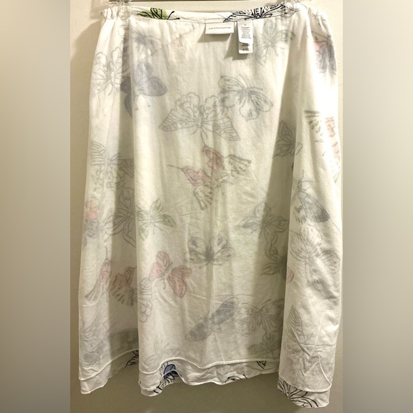 Liz Claiborne White Linen Skirt with Butterfly Print - Picture 3 of 13
